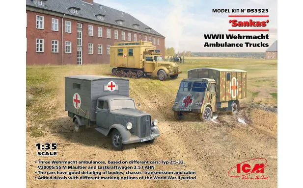 ICM Diorama 1:35 -  'Sankas' Ambulance Trucks