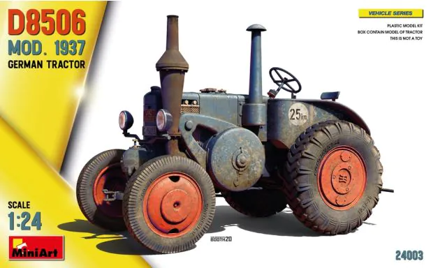 Miniart 1:24 - German D8506 Mod 1937 Agricultural Tractor