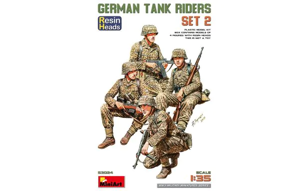 Miniart 1:35 - German Tank Riders Set 2.  Resin Heads