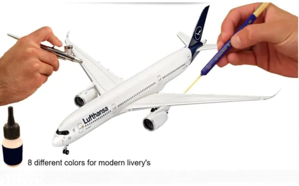 Revell Model Color Set - Modern Airliner (8x17ml)