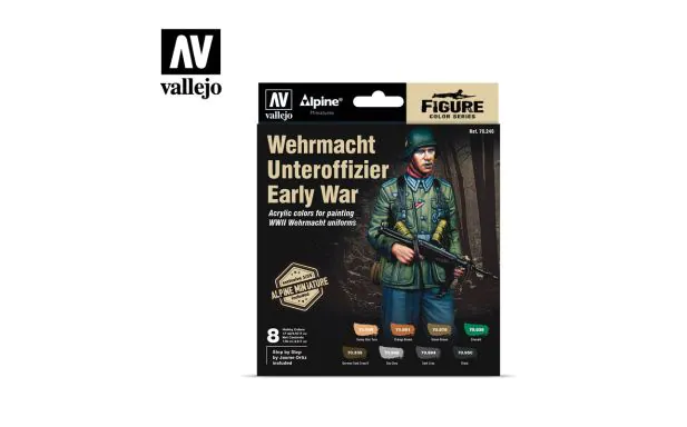 AV Vallejo MC Set - Alpine Wehrmacht Unter (x8) & Figure