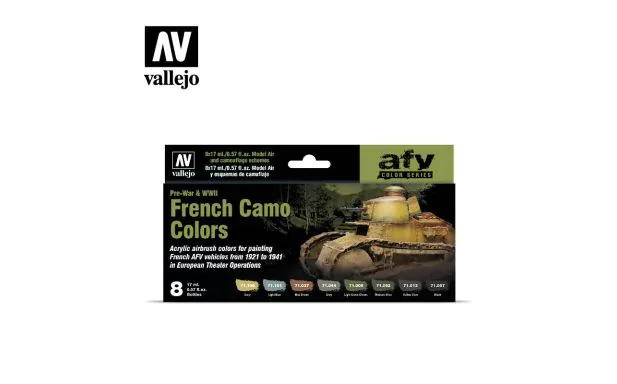 AV Vallejo Model Air Set - French Camo Colors (x8)